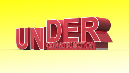 under construction 3d renderingの写真素材