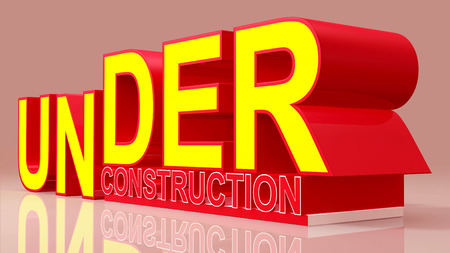 under construction 3d renderingの写真素材