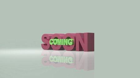 Coming soon message 3D rendering