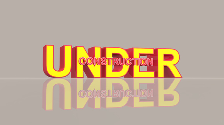 under construction 3d renderingの写真素材