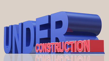 under construction 3d renderingの写真素材