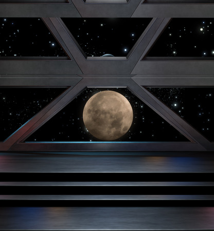 Space environment, ready for comp of your characters.3D renderingの写真素材