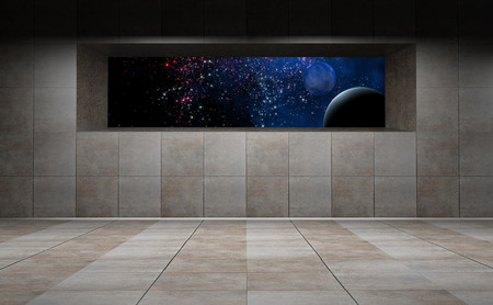 Space environment, ready for comp of your characters.3D rendering