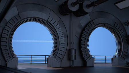 Space environment, ready for comp of your characters.3D renderingの写真素材
