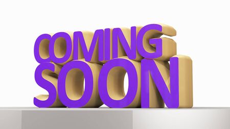 Coming soon message 3D rendering