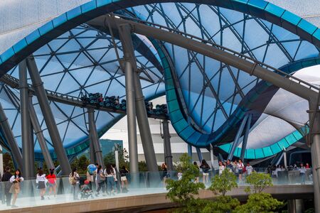 SHANGHAI, CHINA - MAY 15, 2018: Shanghai Disneyland is a famous tourist and popular family holiday...