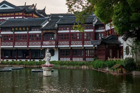 SHANGHAI, CHINA - MAY 14, 2018: Popular famous tourist place of Yuyuan garden old Shanghai, China