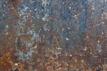 Rusty painted iron texture background for mockup or design pattern in construction, food or industrial flat layer of the concept sampleの写真素材