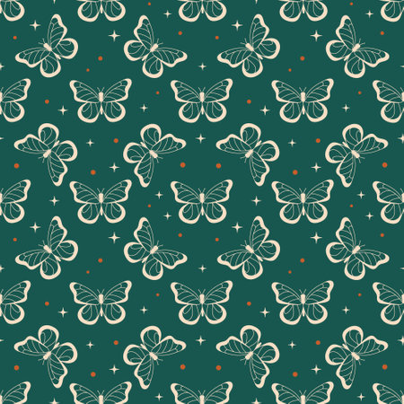 Butterfly pattern. Elegant wrapping paper. Fabric for bed linesのイラスト素材