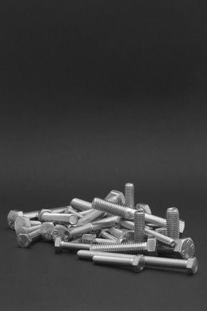 A group of stainless boltsの写真素材