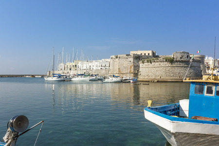 The Castle of Gallipoli, has become a destination for thousands of tourists from around the world, from Puglia and the Salento but especially for the citizens of the beautiful city which for decades has been traditionally denied to appreciate halls, towerの写真素材
