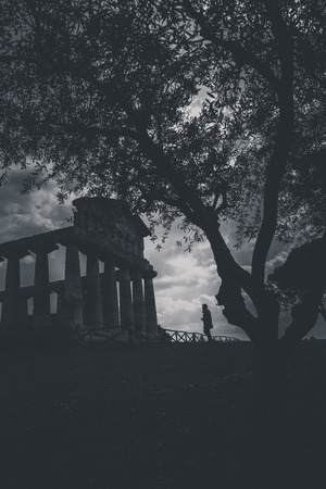 Archaeological remains of Paestum Salerno Italy to understand a concept of culture and tourism