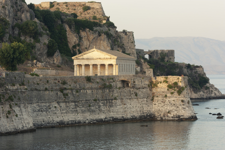 Old byzantine fortress on the Greek island of Corfu (Kerkyra) to mean a conceptの写真素材