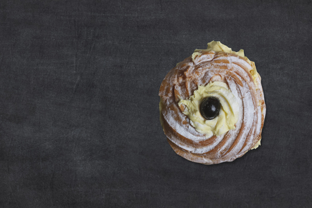 Italian zeppole of san Giuseppe day sweet dessert food