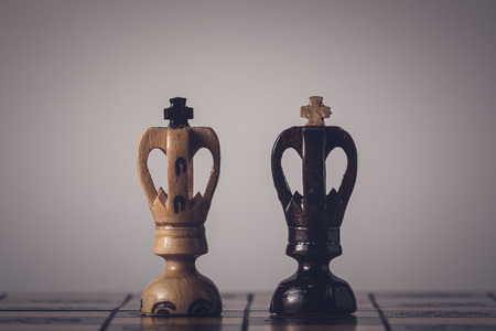 Chess business concept is on the chess boardの写真素材