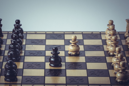 Chess business concept is on the chess boardの写真素材