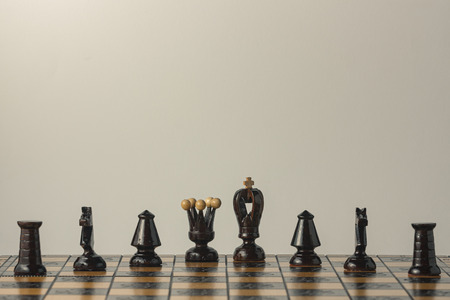 Chess business concept is on the chess boardの写真素材