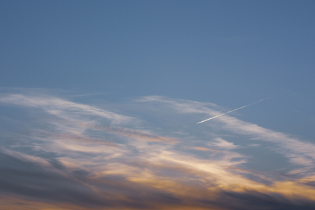 Natural background of the colorful sky and cloud, During the time sunrise and sunsetの写真素材