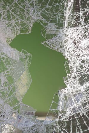 Broken glass background. Abstract. Crackedの写真素材