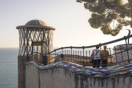 VIETRI SUL MARE, ITALY - 12 October 2019 Town hall of Vietri sul Mare with typical ceramic decoration. The beautiful city of the Amalfi coast to mean a conceptのeditorial素材