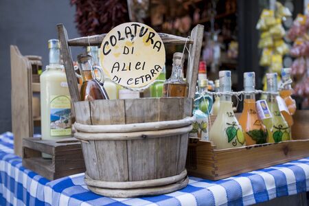 VIETRI SUL MARE, ITALY - 12 October 2019 Typical products of the city of Vietri sul Mare, Amalfi Coast, Italy to mean a conceptのeditorial素材