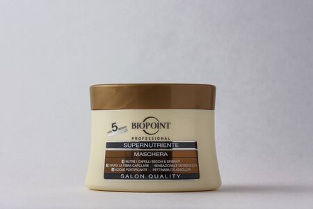 Matera, Italy - May 29, 2019: Biopoint hair mask on a white backgroundのeditorial素材