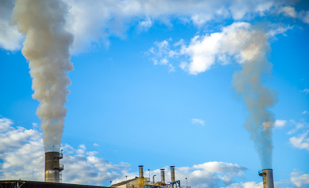 sugar cane industry smokeの写真素材