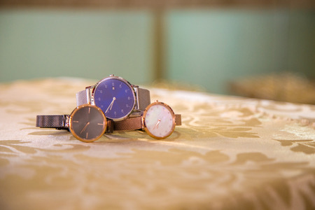 Wristwatch table clockの写真素材