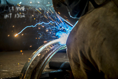 Welding worker industry steelの写真素材