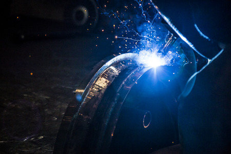 Welding worker industry steelの写真素材