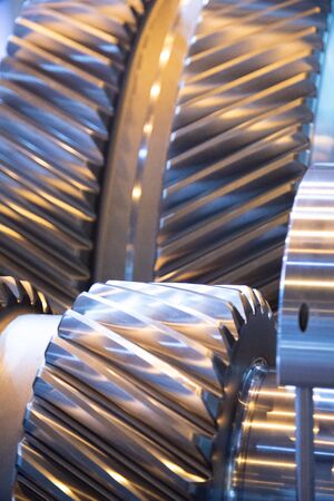Gear reducer beautiful chrome exposed interiorの写真素材