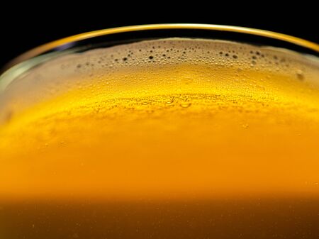 Droplets on freshly poured beer detail macro delicious unfocusedの写真素材