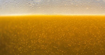 Droplets on freshly poured beer detail macro delicious unfocusedの写真素材