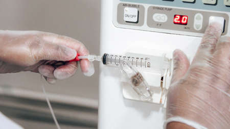 hemodialysis in people on the equipmentの写真素材