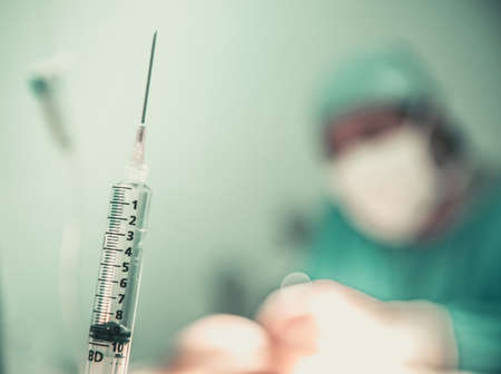 syringe surgery medicineの写真素材