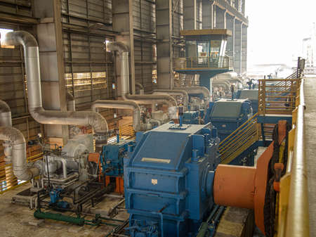 turbine in the sugar cane industry coupled to the gearboxの写真素材