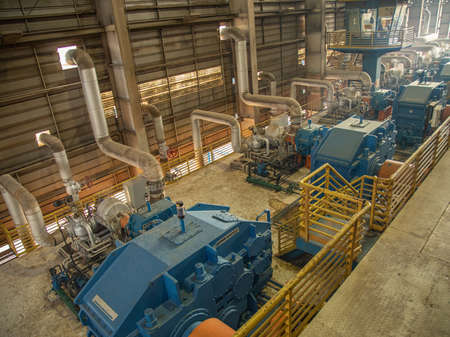 turbine in the sugar cane industry coupled to the gearboxの写真素材