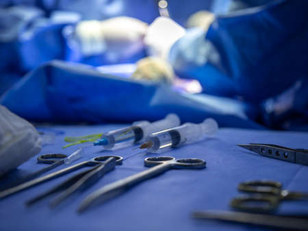 surgical center in procedure fistula for dialysis focus selective and defocusedの写真素材