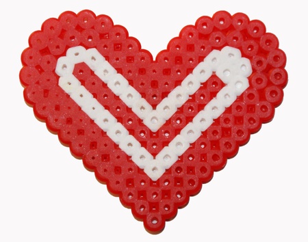 Heart made of pearlsの写真素材