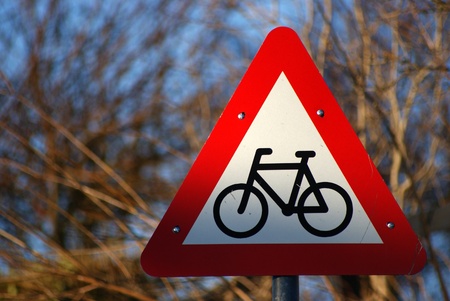 Bicycle road signの写真素材