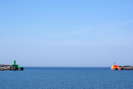Sailing out the port