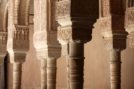 Court of the lions, Alhambra, Granada, Andalusia, Spain の写真素材