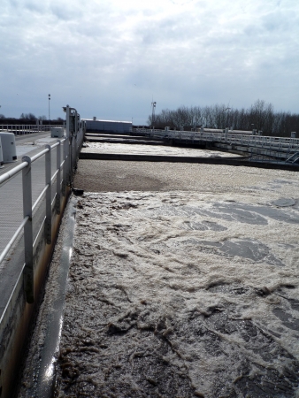 Waste Water Treatment ponds. Lynetten, Denmark.のeditorial素材
