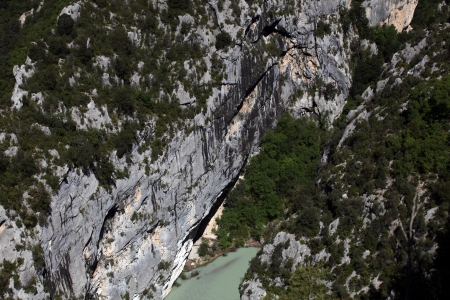 Verdon Gorge river canyon, Verdon Regional Natural Park, Provence-Alpes-Cote-dÂ´Azur, France の写真素材