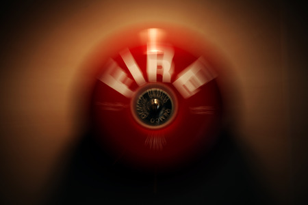 Loud fire alarm warning  Safety measure の写真素材