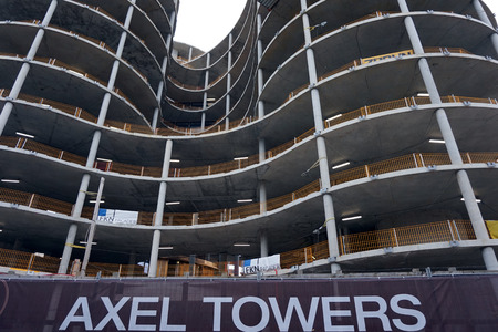 Down town Copenhagen is Axel Towers under constructionのeditorial素材