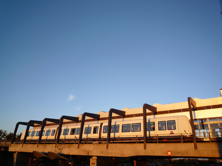 The metro from Copenhagen Airport to city center.のeditorial素材