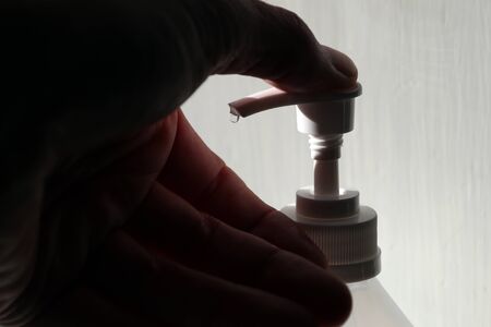 Stay safe, use hand rubbing alcohol.の写真素材