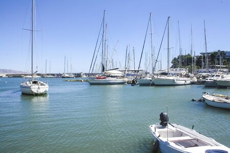 Piraeus port in the region of Attica, Greece