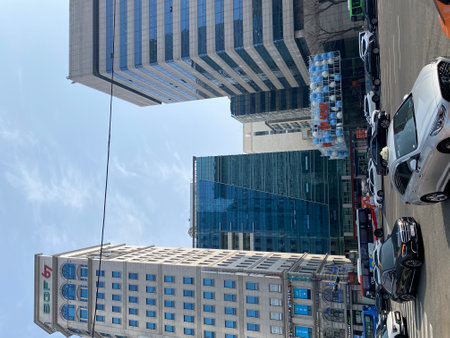 View of skyscrapers in a cityの写真素材